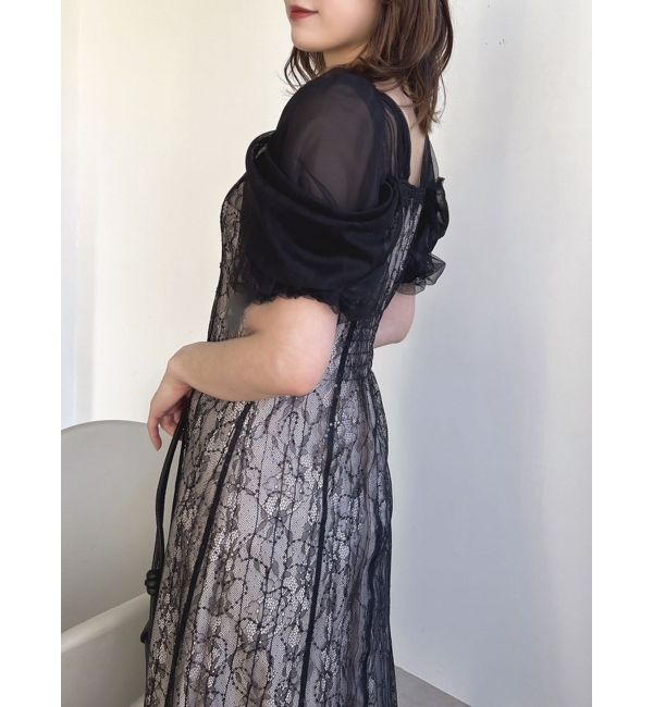 dazzlin「チュールベールレースワンピース」|ドレス|