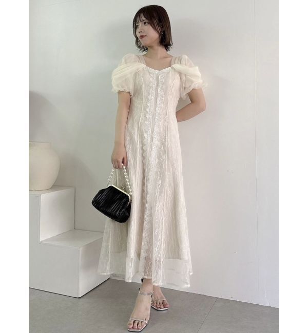 dazzlin「チュールベールレースワンピース」|ドレス|