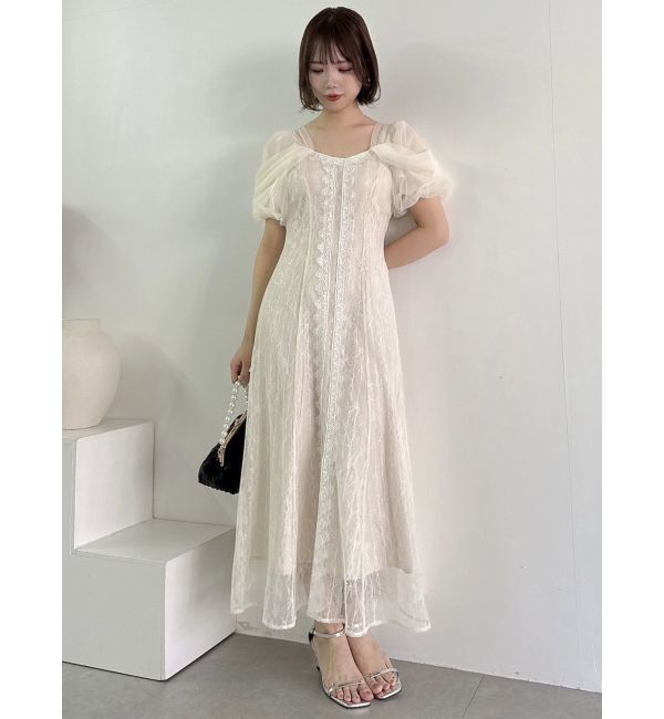 dazzlin「チュールベールレースワンピース」|ドレス|