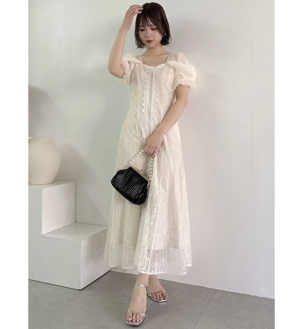 dazzlin「チュールベールレースワンピース」|ドレス|