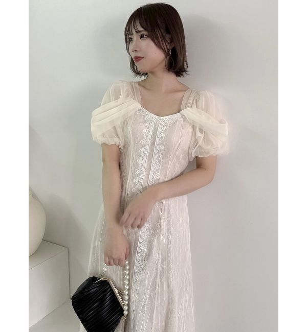 dazzlin「チュールベールレースワンピース」|ドレス|