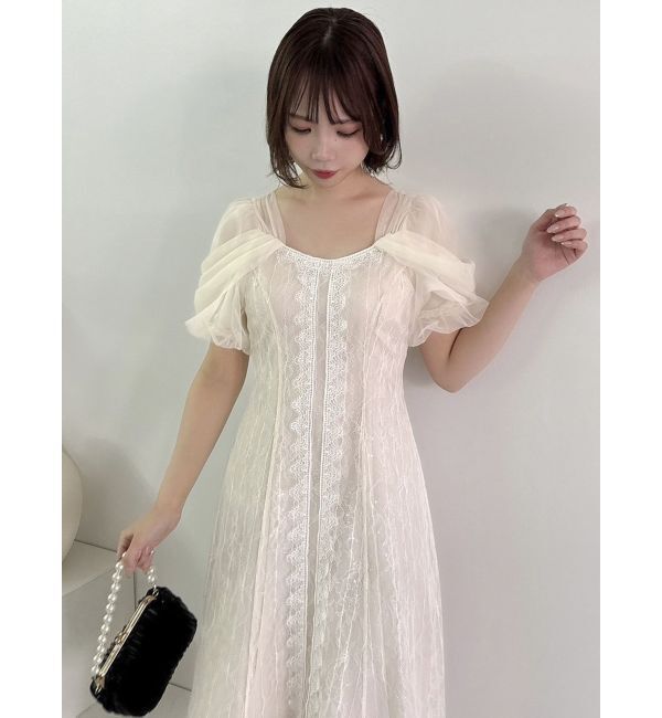dazzlin「チュールベールレースワンピース」|ドレス|