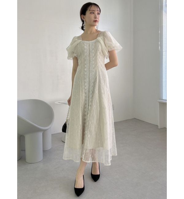 dazzlin「チュールベールレースワンピース」|ドレス|