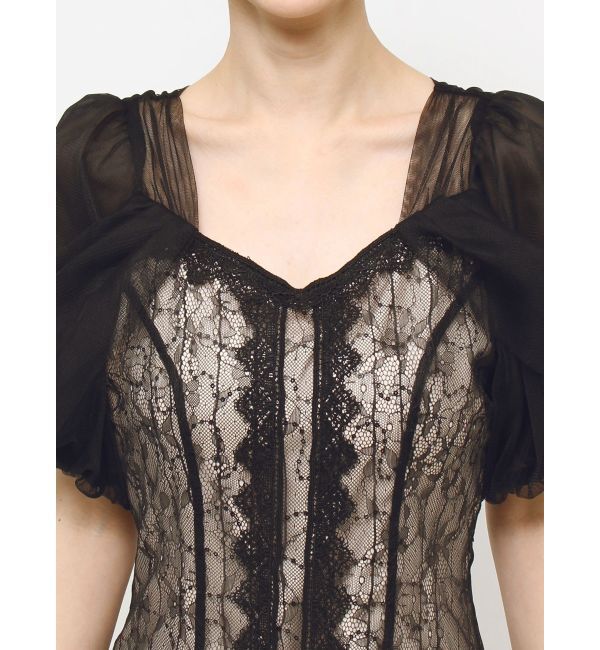 dazzlin「チュールベールレースワンピース」|ドレス|