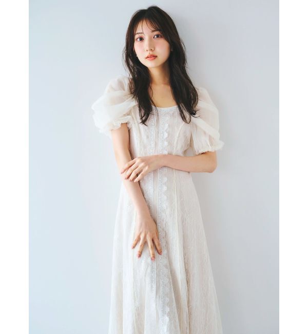 dazzlin「チュールベールレースワンピース」|ドレス|