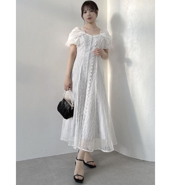 dazzlin「チュールベールレースワンピース」|ドレス|