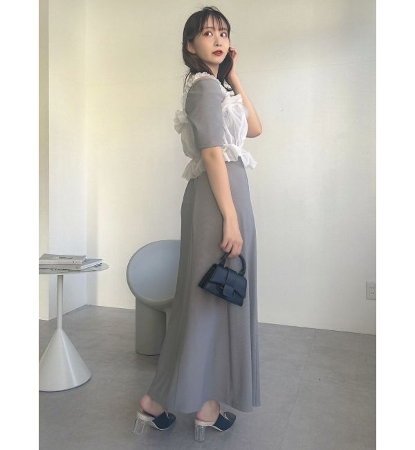 dazzlin「5分袖チュールギャザービスチェワンピース」|ワンピース|