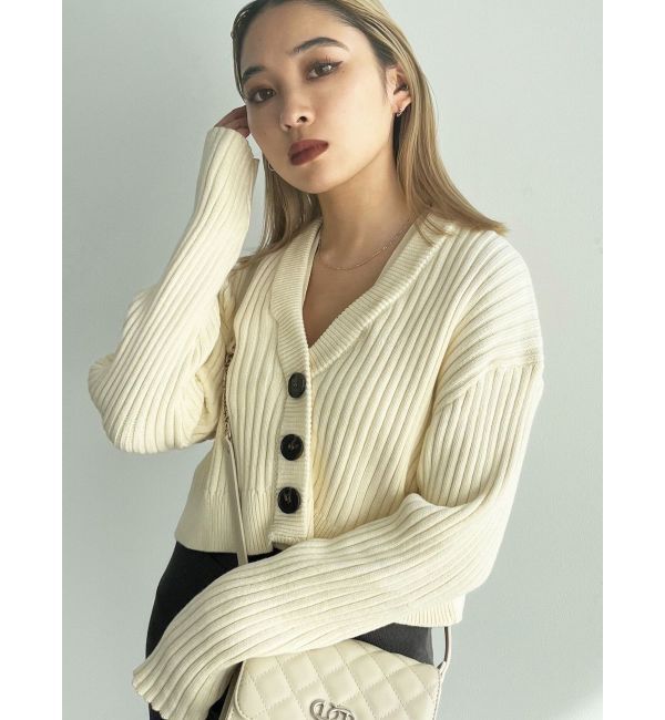 EMODA「リフォメーションニットカーディガン」|カーディガン|アイボリー