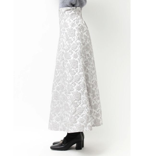 MERCURYDUO「ラメジャカードフレアスカート」|スカート|