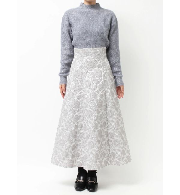 MERCURYDUO「ラメジャカードフレアスカート」|スカート|