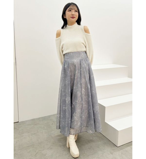 MERCURYDUO「星座モチーフプリントフレアスカート」|スカート|