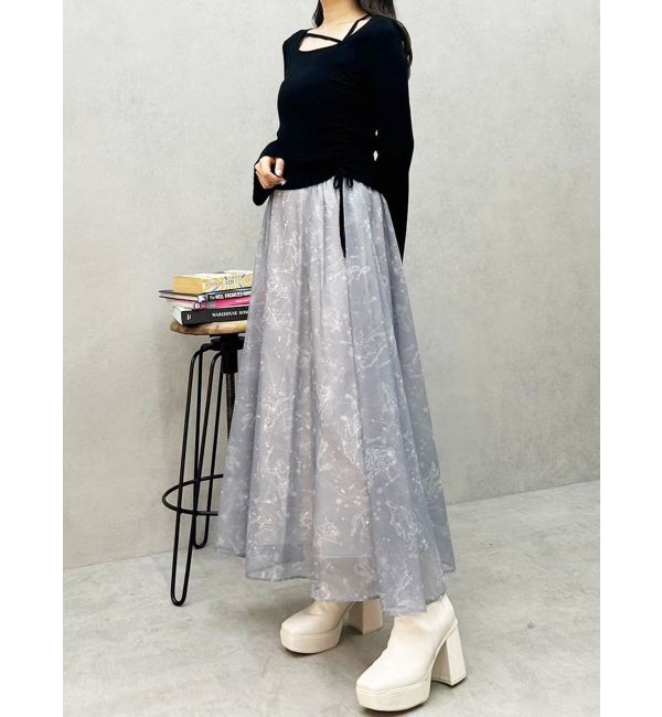 MERCURYDUO「星座モチーフプリントフレアスカート」|スカート|