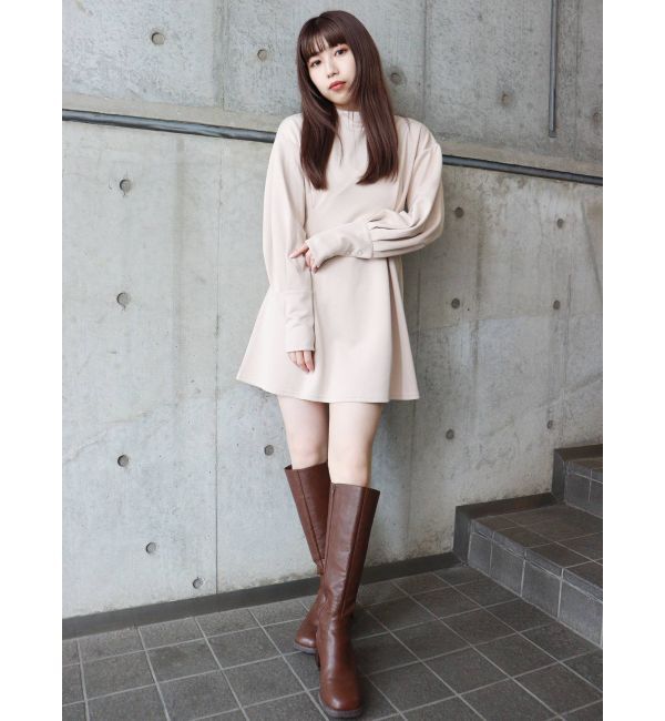 MURUA「パフスリーブタックミニワンピース」|ワンピース|