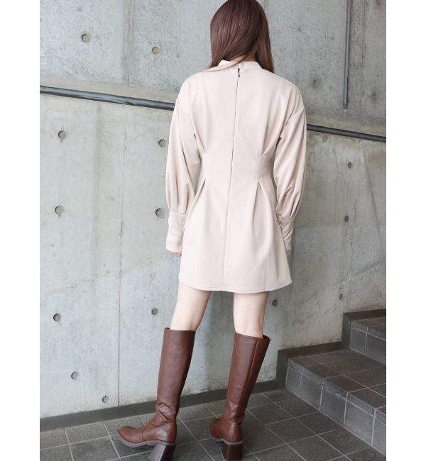 MURUA「パフスリーブタックミニワンピース」|ワンピース|