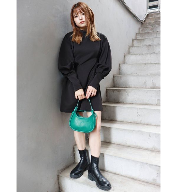 MURUA「パフスリーブタックミニワンピース」|ワンピース|