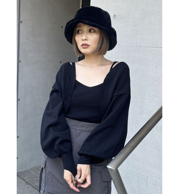 MURUA「ボレロカーデ&times;キャミSET」|カーディガン|