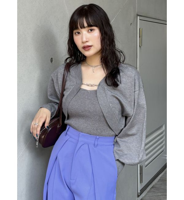 MURUA「ボレロカーデ&times;キャミSET」|カーディガン|