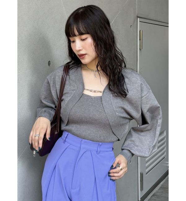 MURUA「ボレロカーデ&times;キャミSET」|カーディガン|