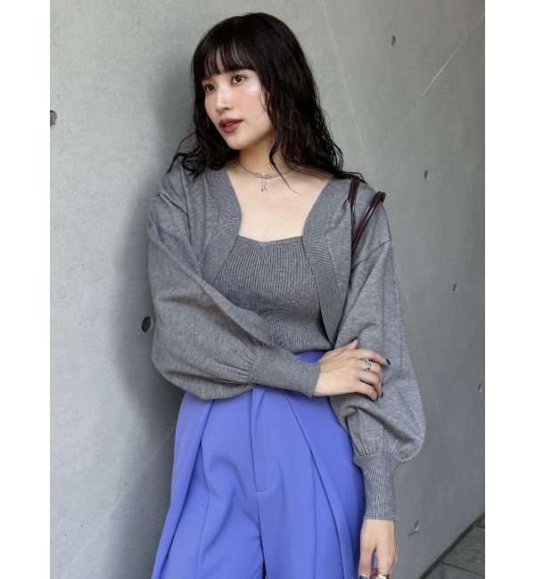 MURUA「ボレロカーデ&times;キャミSET」|カーディガン|