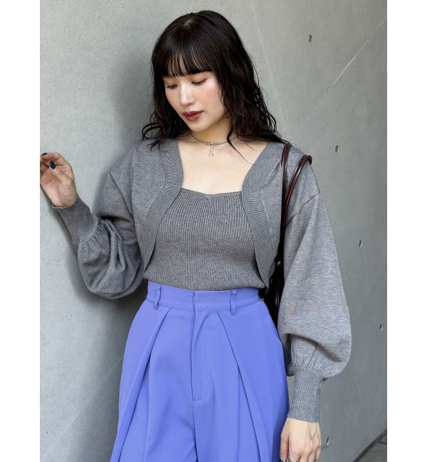 MURUA「ボレロカーデ&times;キャミSET」|カーディガン|