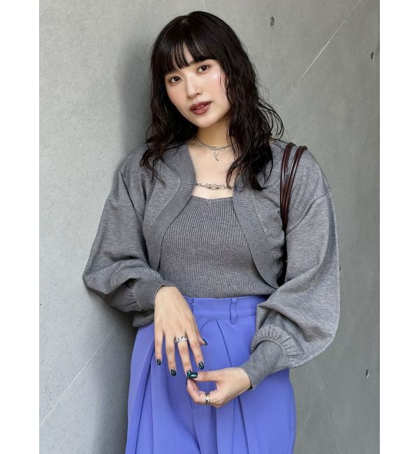 MURUA「ボレロカーデ&times;キャミSET」|カーディガン|