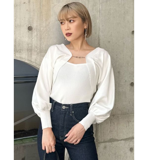 MURUA「ボレロカーデ&times;キャミSET」|カーディガン|