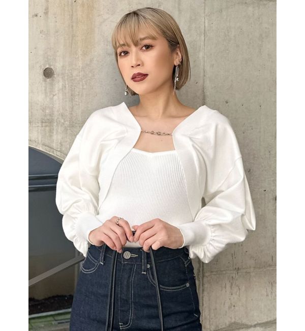 MURUA「ボレロカーデ&times;キャミSET」|カーディガン|