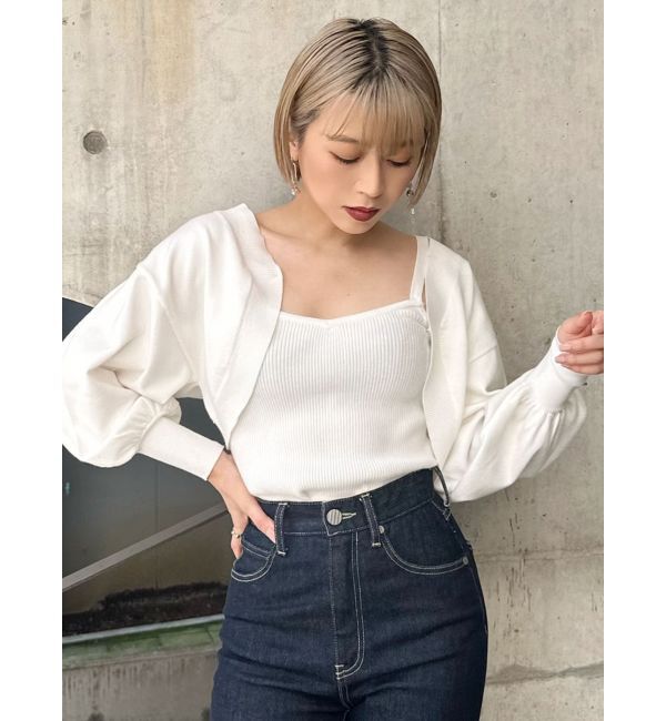 MURUA「ボレロカーデ&times;キャミSET」|カーディガン|