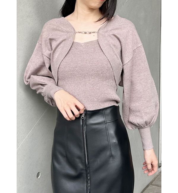 MURUA「ボレロカーデ&times;キャミSET」|カーディガン|