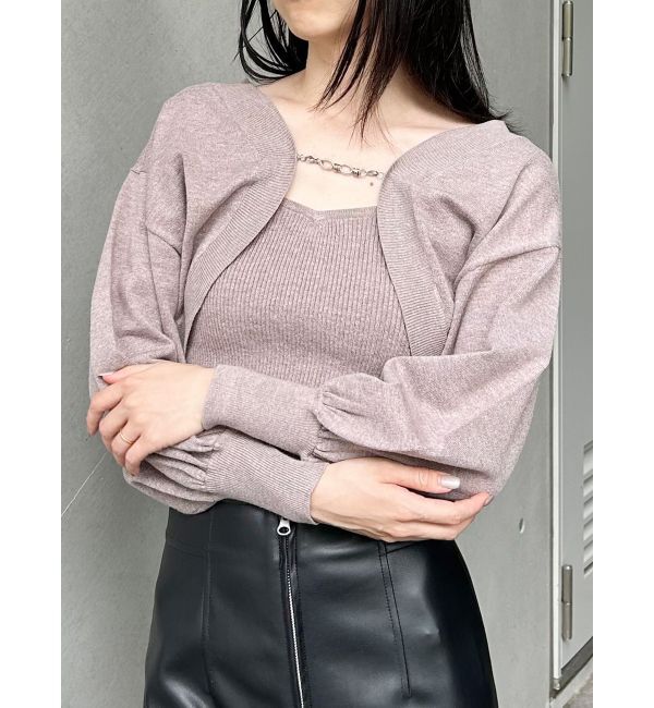 MURUA「ボレロカーデ&times;キャミSET」|カーディガン|