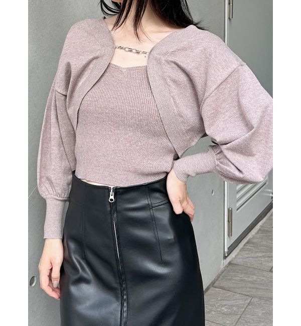 MURUA「ボレロカーデ&times;キャミSET」|カーディガン|