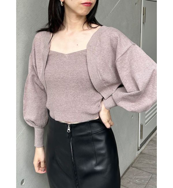 MURUA「ボレロカーデ&times;キャミSET」|カーディガン|