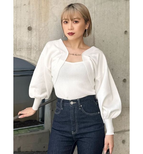 MURUA「ボレロカーデ&times;キャミSET」|カーディガン|