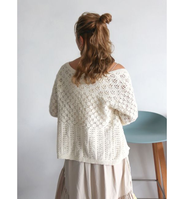 Ungrid「2Way透かし編みニットカーディガン」|カーディガン|