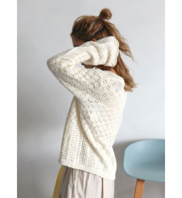 Ungrid「2Way透かし編みニットカーディガン」|カーディガン|