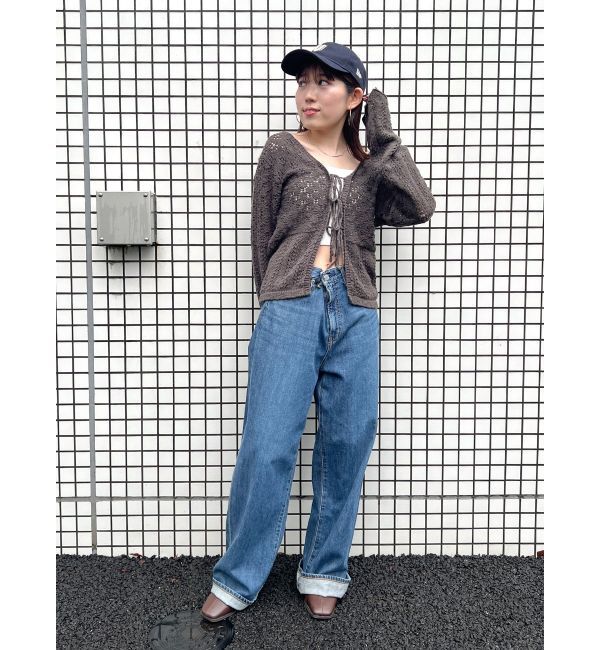 Ungrid「2Way透かし編みニットカーディガン」|カーディガン|