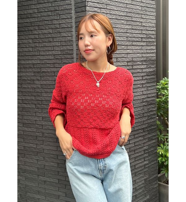 Ungrid「2Way透かし編みニットカーディガン」|カーディガン|