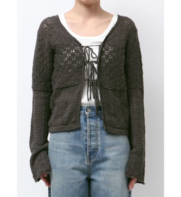 Ungrid「2Way透かし編みニットカーディガン」|カーディガン|