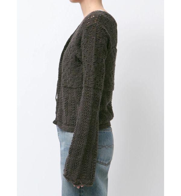 Ungrid「2Way透かし編みニットカーディガン」|カーディガン|