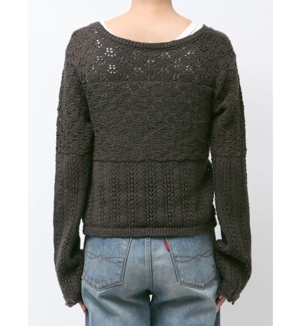 Ungrid「2Way透かし編みニットカーディガン」|カーディガン|