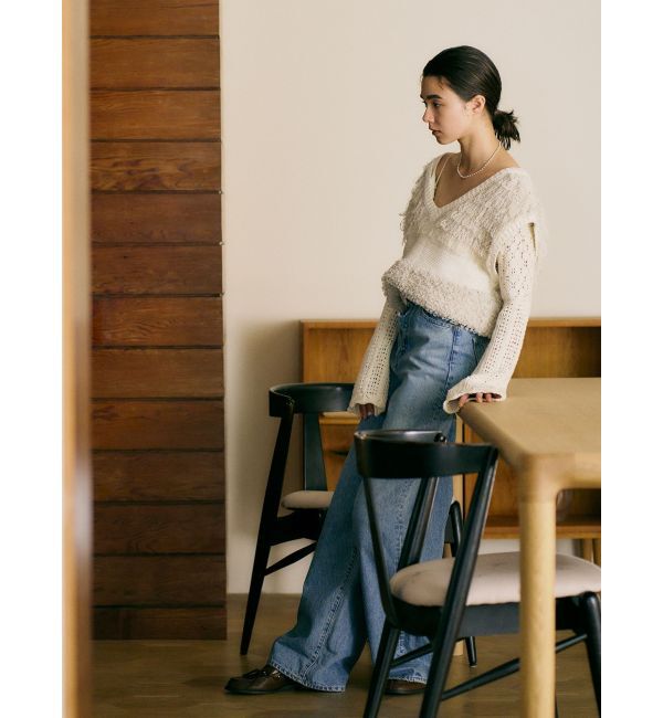 Ungrid「2Way透かし編みニットカーディガン」|カーディガン|