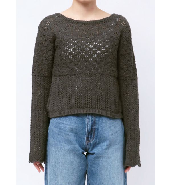 Ungrid「2Way透かし編みニットカーディガン」|カーディガン|