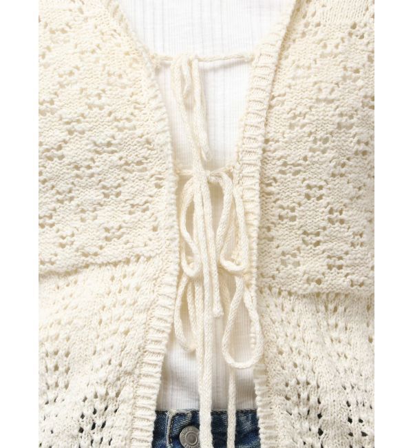 Ungrid「2Way透かし編みニットカーディガン」|カーディガン|