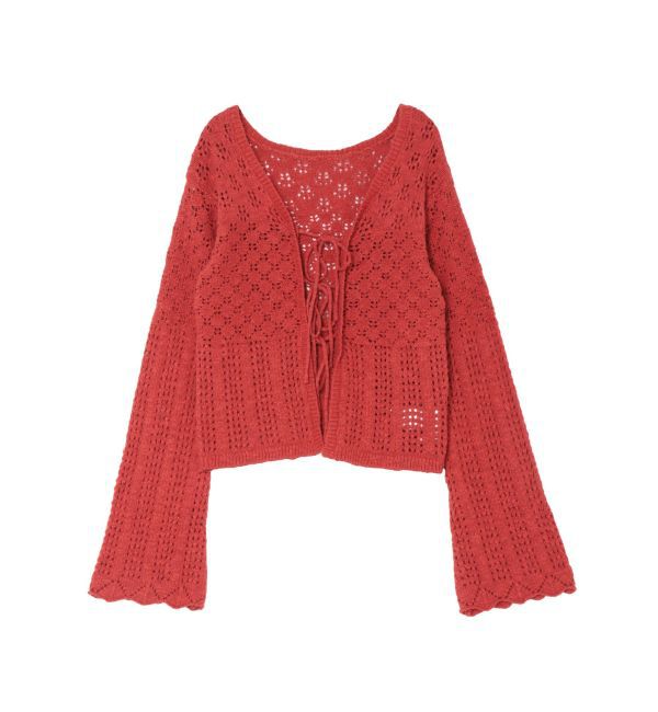 Ungrid「2Way透かし編みニットカーディガン」|カーディガン|