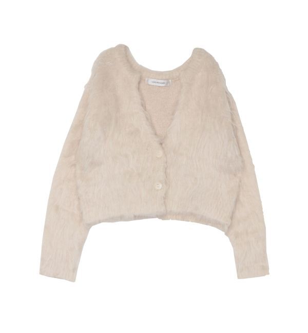 LAGUNAMOON「ファーライクニットカーディガン」|カーディガン|