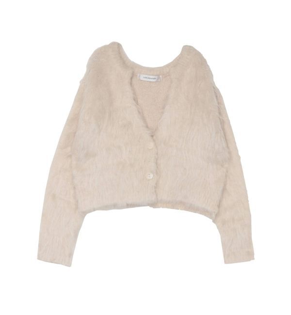 LAGUNAMOON「ファーライクニットカーディガン」|カーディガン|