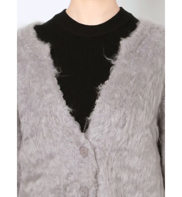 LAGUNAMOON「ファーライクニットカーディガン」|カーディガン|