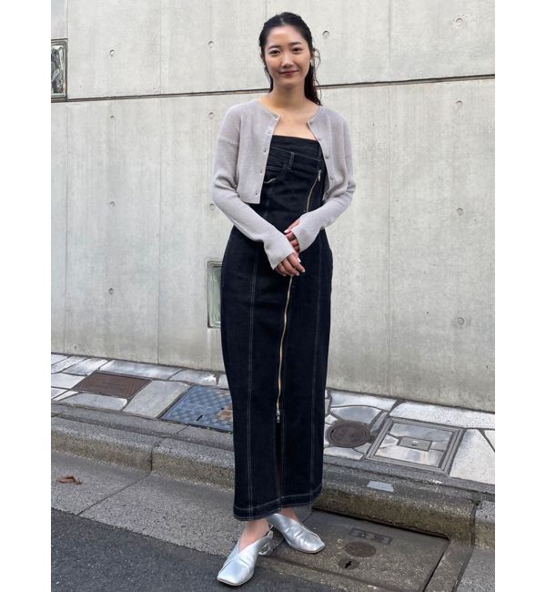 LAGUNAMOON「ラメショートニットカーディガン」|カーディガン|