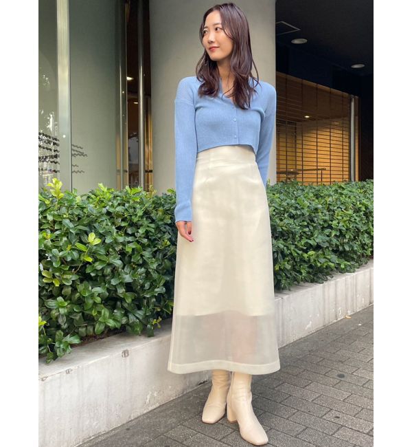 LAGUNAMOON「ラメショートニットカーディガン」|カーディガン|