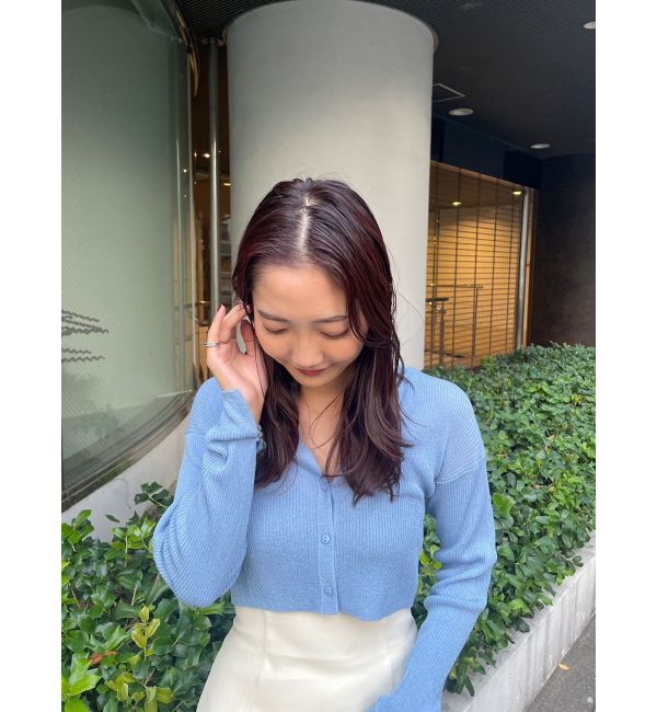 LAGUNAMOON「ラメショートニットカーディガン」|カーディガン|